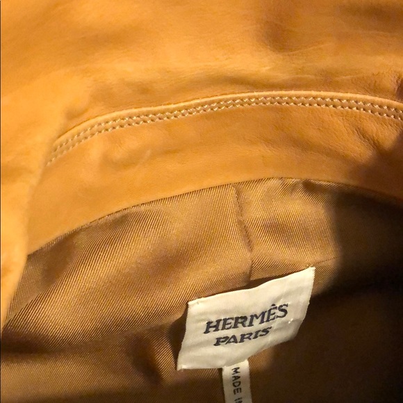 Hermes Tan Leather Jacket sz 44 Fr / 12 US NWT - Picture 9 of 16